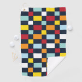 Colorful Checkerboard Patroon Golfhanddoek (Insitu)