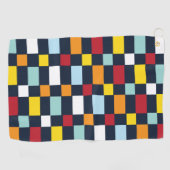 Colorful Checkerboard Patroon Golfhanddoek (Horizontaal)