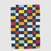 Colorful Checkerboard Patroon Golfhanddoek (Voorkant)