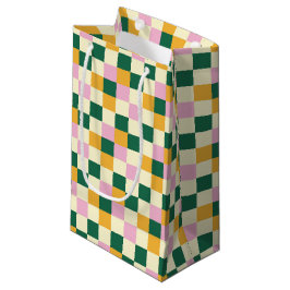 Colorful Checkerboard Patroon Klein Cadeauzakje