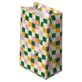 Colorful Checkerboard Patroon Klein Cadeauzakje (Achterkant Gekanteld)