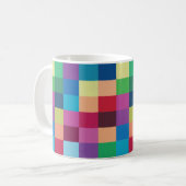 Colorful Checkerboard Patroon Koffiemok (Voorkant links)