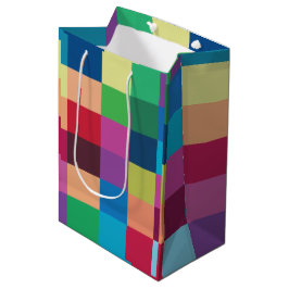 Colorful Checkerboard Patroon Medium Cadeauzakje