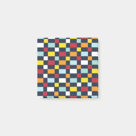 Colorful Checkerboard Patroon Post-it® Notes