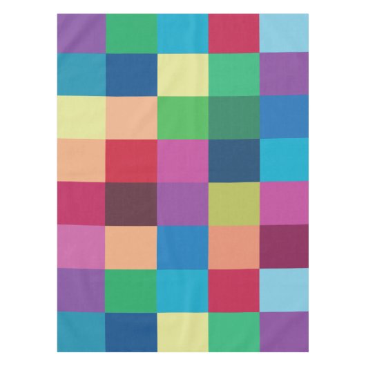 Colorful Checkerboard Patroon Tafelkleed (Voorkant)
