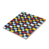 Colorful Checkerboard Patroon Tegeltje (Zijkant)