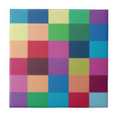 Colorful Checkerboard Patroon Tegeltje (Voorkant)