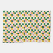 Colorful Checkerboard Patroon Theedoek (Horizontaal)