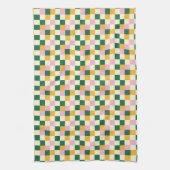 Colorful Checkerboard Patroon Theedoek (Verticaal)