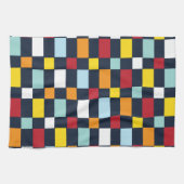 Colorful Checkerboard Patroon Theedoek (Horizontaal)