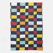 Colorful Checkerboard Patroon Theedoek (Verticaal)