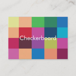 Colorful Checkerboard Patroon Visitekaartje