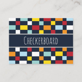 Colorful Checkerboard Patroon Visitekaartje