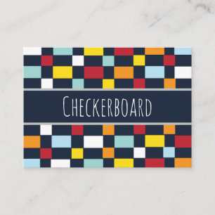 Colorful Checkerboard Patroon Visitekaartje