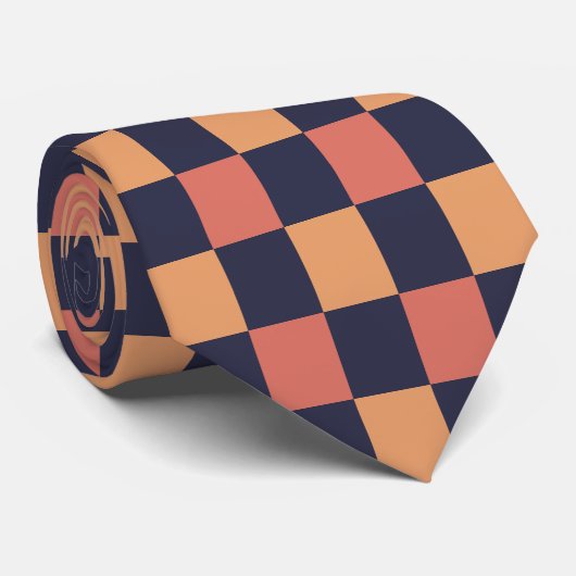 Colorful Checkerboard Stropdas (Opgerold)