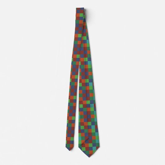 Colorful Checkerboard Stropdas (Achterkant)