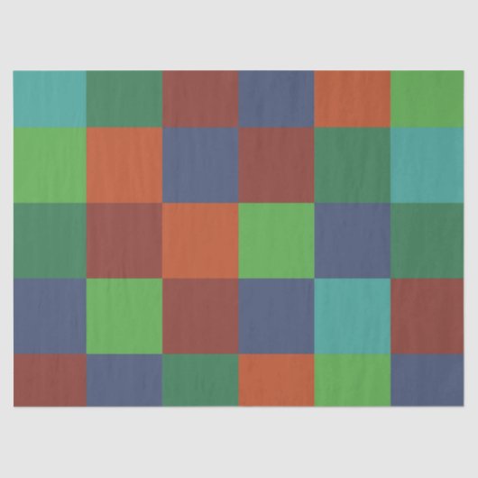 Colorful Checkerboard Tissuepapier (Voorkant)