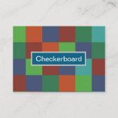 Colorful Checkerboard Visitekaartje (Voorkant)