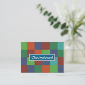 Colorful Checkerboard Visitekaartje (Staand voorkant)