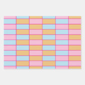 Colorful Checkered Pattern Inpakpapier Vel (Voorkant 3)