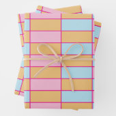 Colorful Checkered Pattern Inpakpapier Vel (In situ)