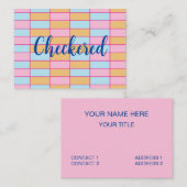 Colorful Checkered Pattern Visitekaartje (Voorkant / Achterkant)
