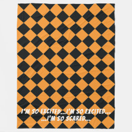 Colorful Checkers - All Hallows' Eve Fleece Deken