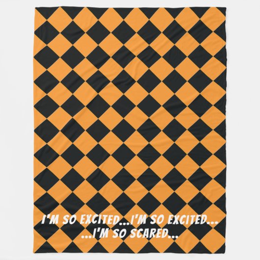Colorful Checkers - All Hallows' Eve Fleece Deken (Voorkant)