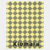 Colorful Checkers - Banana Nut Fleece Deken (Voorkant)