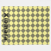 Colorful Checkers - Banana Nut Fleece Deken (Voorkant (Horizontaal))