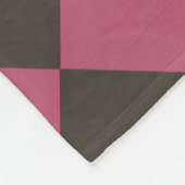 Colorful Checkers - Choco-Cherry Fleece Deken (Hoek)