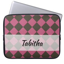 Colorful Checkers - Choco-Cherry Laptop Sleeve