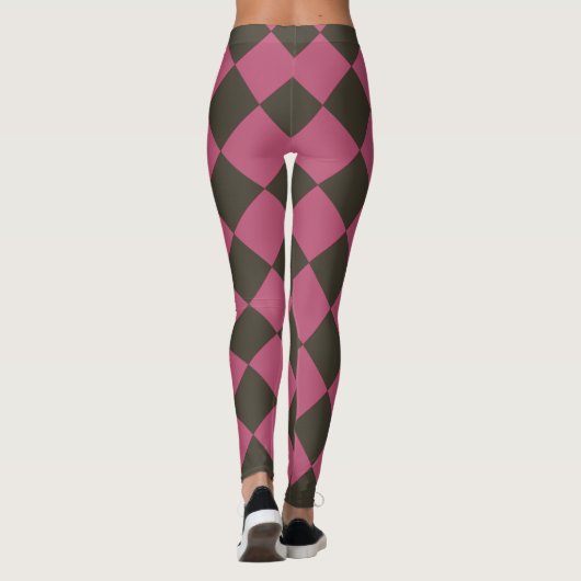 Colorful Checkers - Choco-Cherry Leggings (Achterkant)