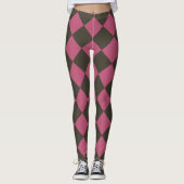 Colorful Checkers - Choco-Cherry Leggings (Voorkant)