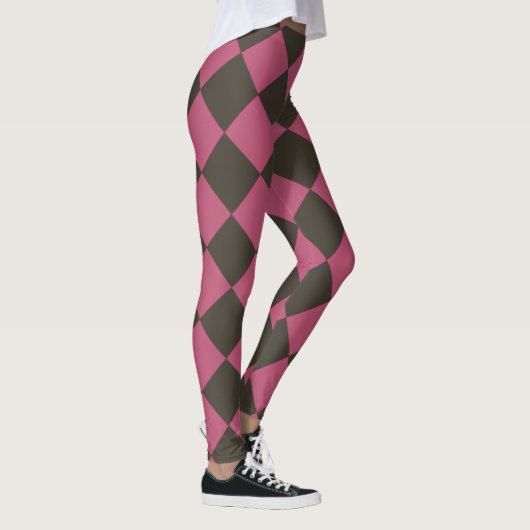 Colorful Checkers - Choco-Cherry Leggings (Rechts)