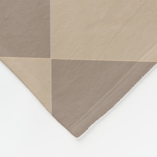 Colorful Checkers - Dusty Beige Fleece Deken (Hoek)