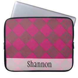 Colorful Checkers - Frambozen Laptop Sleeve