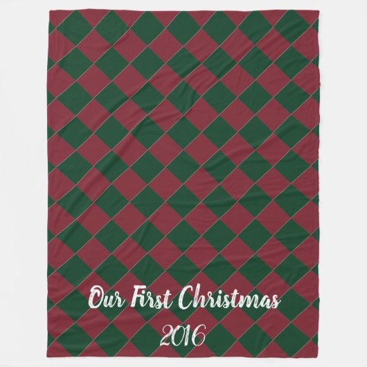 Colorful Checkers - Holiday Hues Fleece Deken (Voorkant)