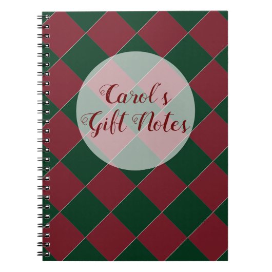 Colorful Checkers - Holiday Hues Notitieboek (Voorkant)