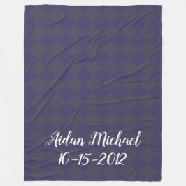 Colorful Checkers - Hues of Blues Fleece Deken