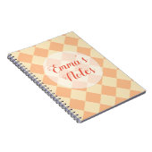 Colorful Checkers - Peaches en Cream Notitieboek (Rechterzijde)