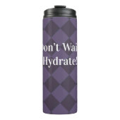 Colorful Checkers - Plum-Eggplant Thermosbeker (Voorkant)