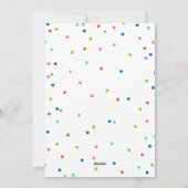 Colorful Cheer Confetti Foto Feestdagenkaart (Achterkant)
