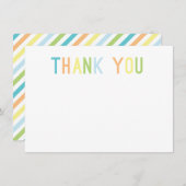 Colorful Cheer Dank u Flat Cards Bedankkaart (Voorkant / Achterkant)