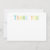 Colorful Cheer Dank u Flat Cards Bedankkaart (Voorkant)