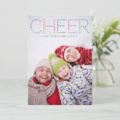 Colorful Cheer | Holiday-foto Feestdagenkaart (Staand voorkant)