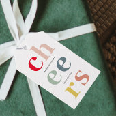 Colorful Cheer Kerstmis | PRETTIGE FEESTDAGEN Cadeaulabel