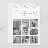 Colorful Cheer | Vakantieforakfotocollage Feestdagenkaart (Voorkant)