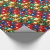 Colorful Cheerful-kerstverlichting Cadeaupapier (Hoek)
