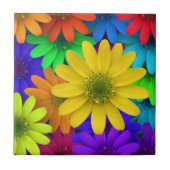 Colorful, Cheery, Summery Daisies Tegeltje (Voorkant)